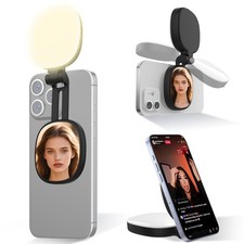 Magnetic Selfie Light, Selfie Mirror for iPhone Back Camera, CRI 97 2900-7000...