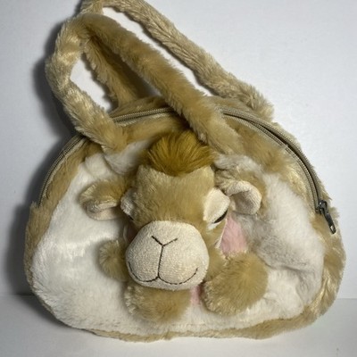 Saudi Arabia Souvenir PLUSH CAMEL PURSE STUFFED ANIMAL Beige Tan