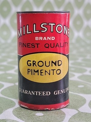 Vintage MILLSTONE geschliffene Pimentdose Retro Kitchenalia Paket Werbung 