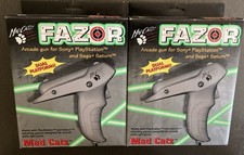 Set Of 2 Mad Catz Fazor Light Gun Sony Playstation 1 Ps1 Sega Saturn With Box Set Of 2 Mad Catz Fazor Light Gun Sony Playstation 1 Ps1 Sega Saturn With Box