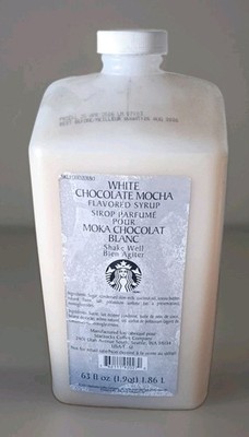 Starbucks White Chocolate Mocha Syrup BB August 2026