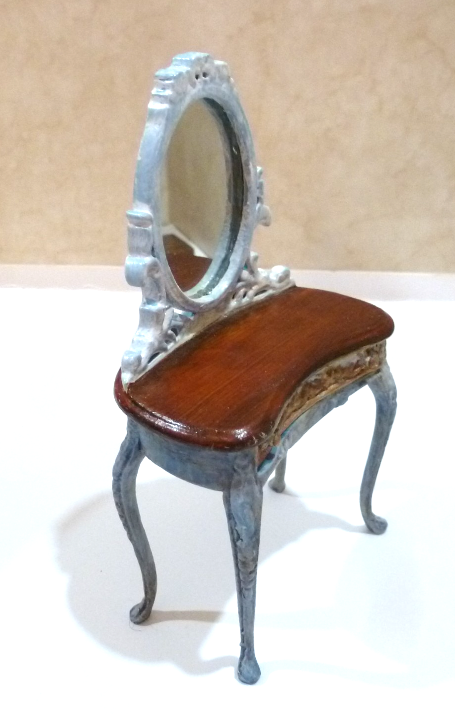 MAARITZA MORAN DOLLHOUSE MINIATURELOVELYVANITY TABLE SIGNED DATED 2014