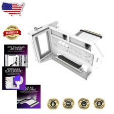 Vertical GPU Holder Kit V3 White PCIe 4.0 Adjustable ATX Micro ATX Case