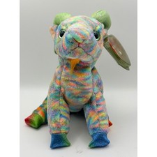 VTG 2000 Ty Beanie Baby Goat Chinese Zodiac Collection Rainbow Tie Dye Plush Toy