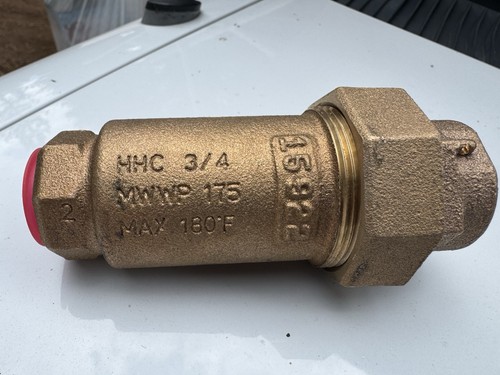 10 Pc Lot Ford Dual Straight Check Valve 3/4โ Bronze Brass 175 PSI 180 Max NOS