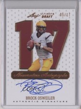 2012 Ultimate Leaf Draft Numeration Auto 5/17 Brock Osweiler #NU-BO1 Auto 0c6