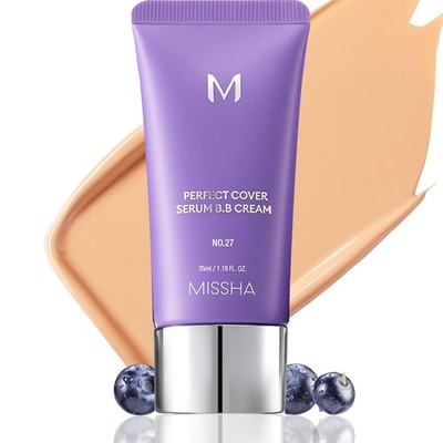 Perfect Cover Serum Cream No.27 Honey Beige  Cool Undertone Makeup, 1.18 Fl oz