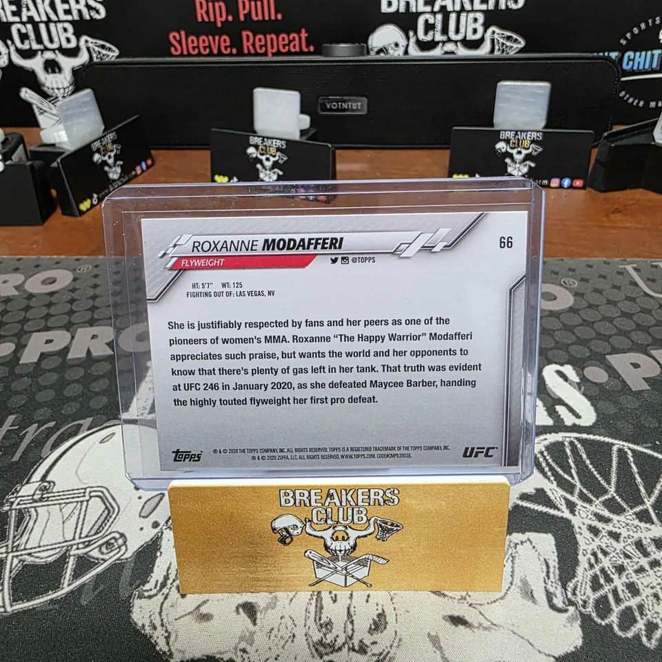 Roxanne Modafferi Signed 2020 Topps UFC #66 Card - Image 2 of 2