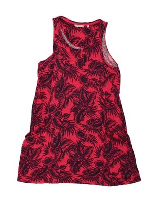 NEXT Damen Sommerkleid ärmellos UK 18 XL rosa Blumen Viskose CH86