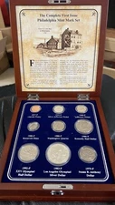 Complete First Issue Philadelphia Mint Mark Set Inc. 1983 Olympiad Silver Dollar