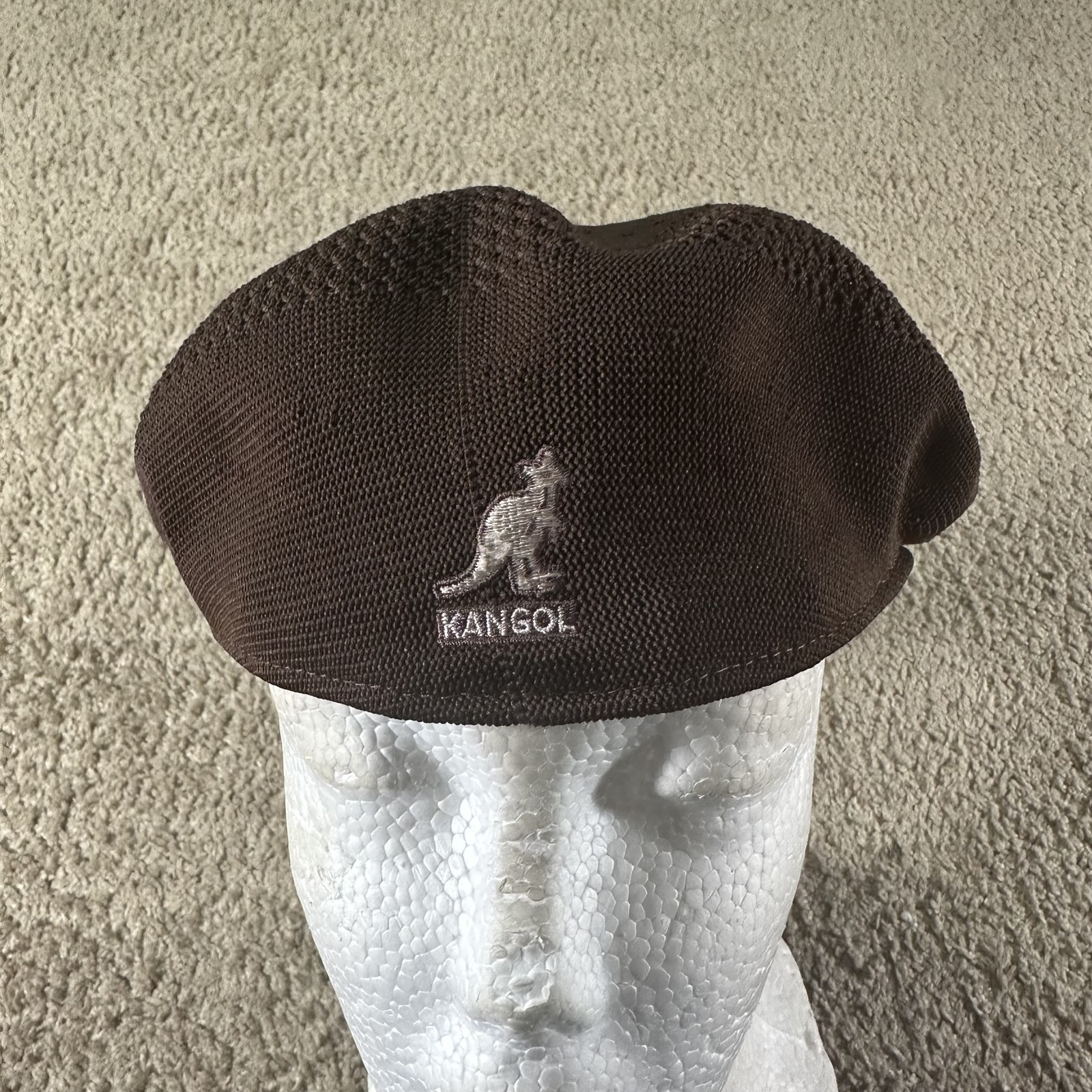 Kangol Hat Beret Fitted Mens Small Brown Tropic Ventair Lightweight Casual Style