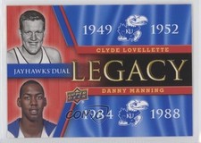 2013 Upper Deck University of Kansas Clyde Lovellette Danny Manning HOF c4q