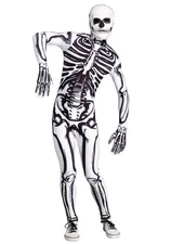 White Skeleton Men's Costume