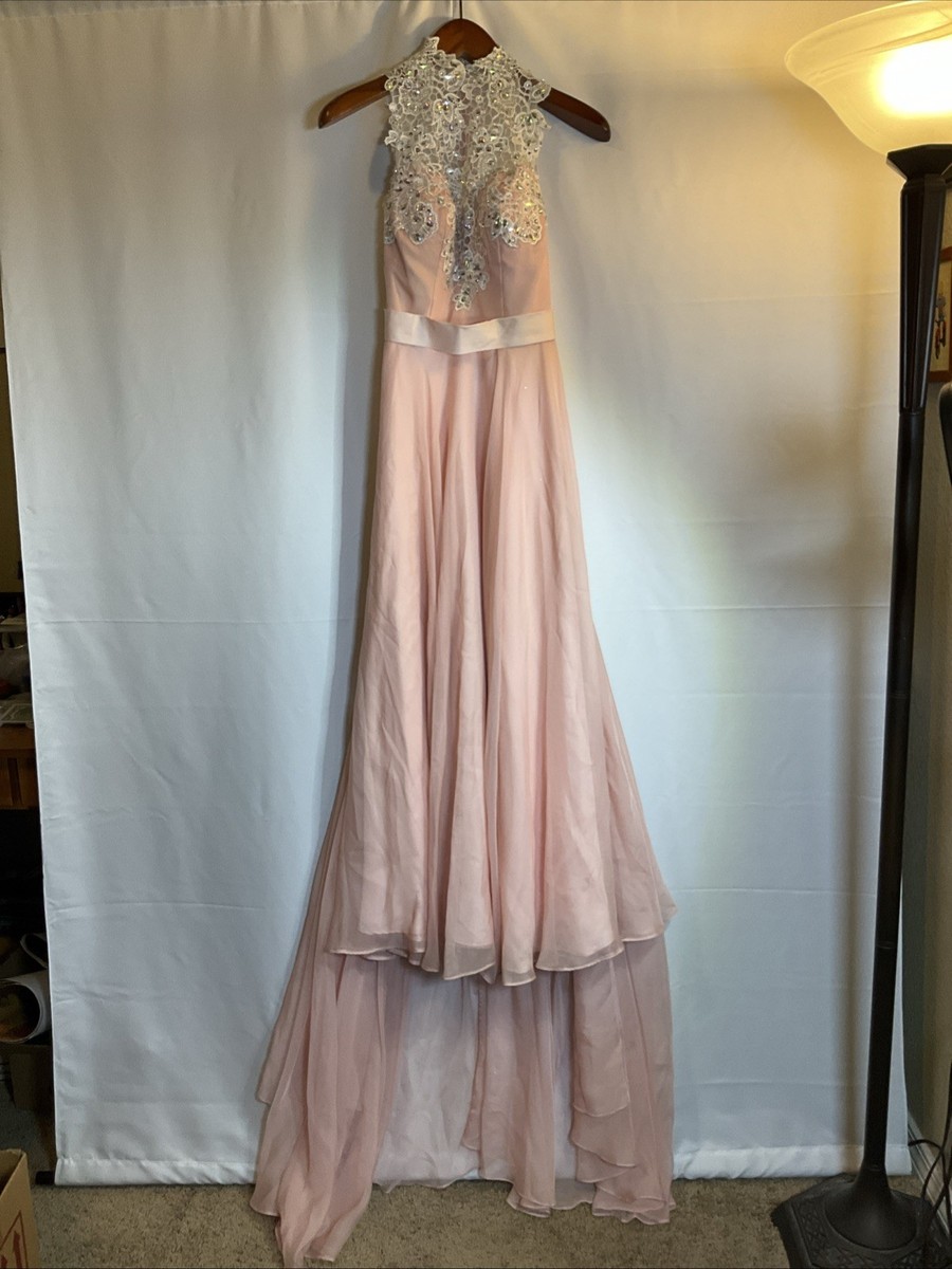 Rachel Allan Prom Dress Beige Size-0