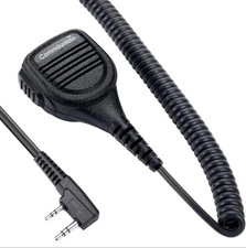 Commountain Speaker Mic Compatible with Kenwood Radios & Other 2-pin Radios 