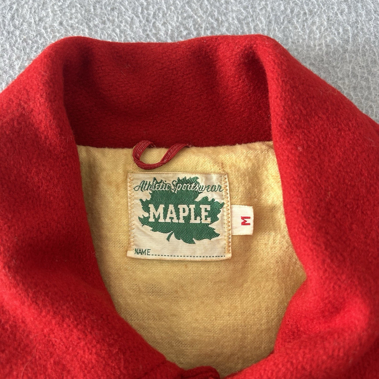 Maple Varsity Letterman Jacket Medium Vintage 196… - image 6