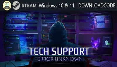 NEU PC Computer Spiel Tech Support Error Unknown für Windows 10 11 STEAM Code