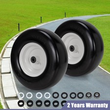 2X Premium 13x5.00-6 Flat Free Tire  Wheel for Lawn Mower  Zero Turn Mowers