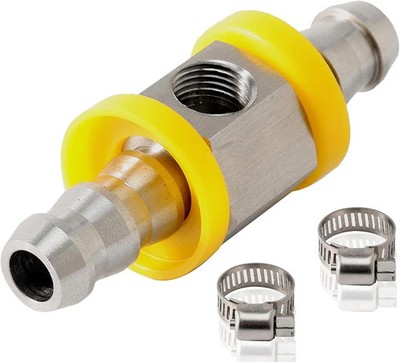 1/2'' Barbed Push Lock T-Fitting Adapter with 1/8-27 NPT Sensor Port, 2 PCS...