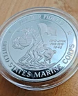 1991 Desert Storm Desert Shield 1 oz .999 Fine Silver Round US Marine Military