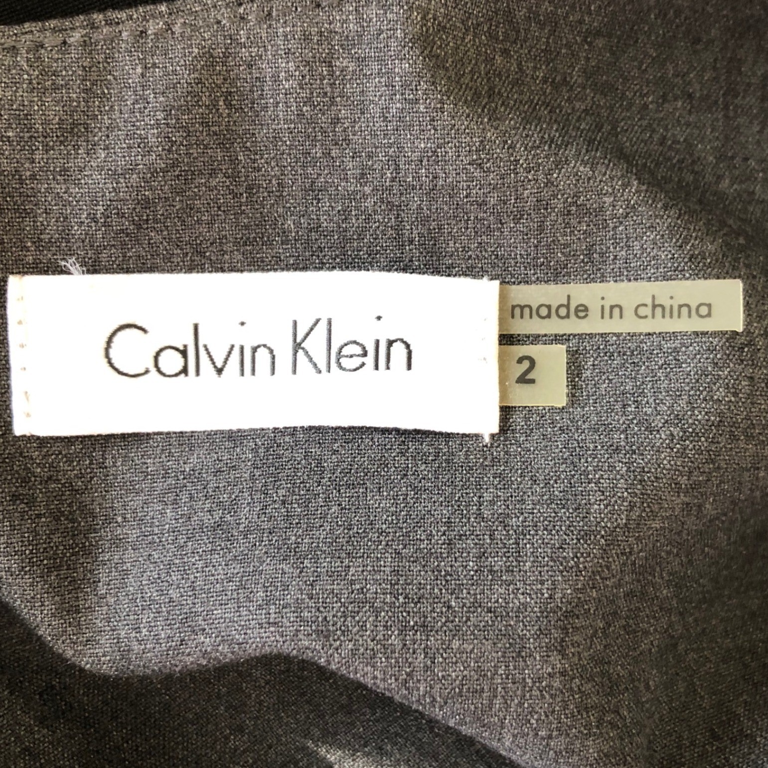 NWT Calvin Klein Colorblock Fit and Flare Dress Size: 2 Gray Black Office Wear thumbnail 4