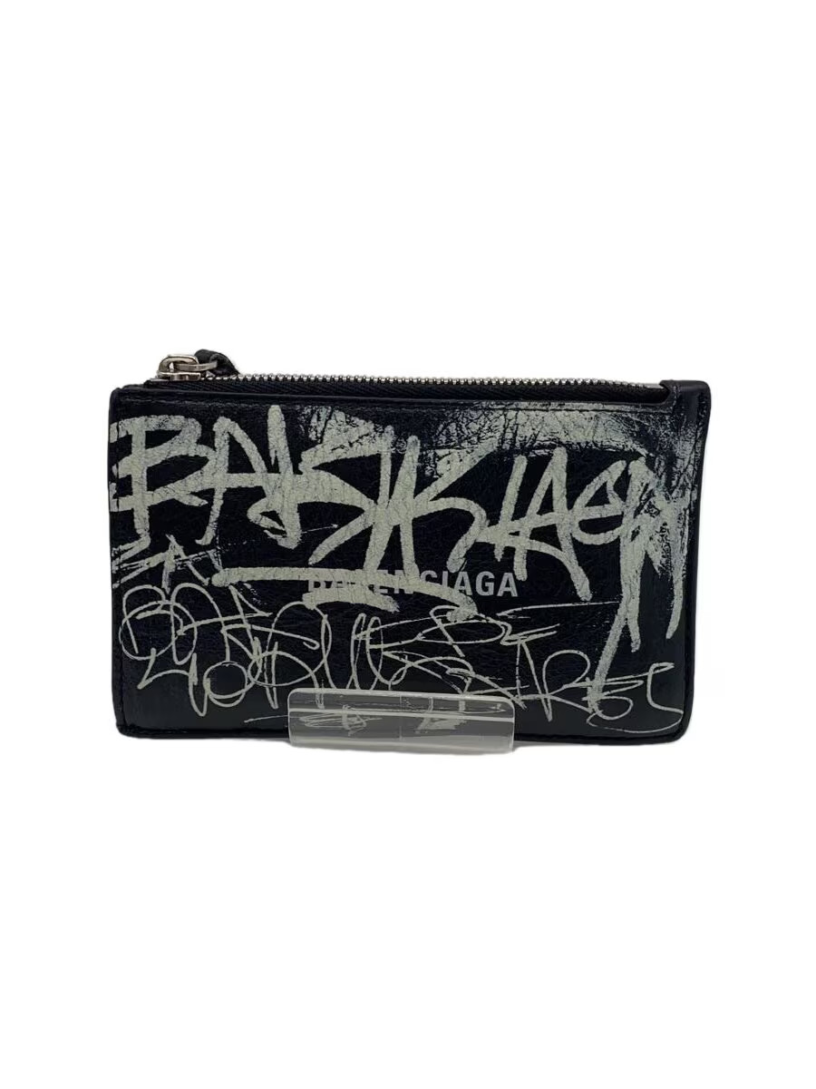 BALENCIAGA Card Case, Sheepskin, Black, Men's, 640535, 1090, 0, 568148
