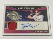 Tyler Shough 2025 Leaf Optichrome Rookie Relic Patch Auto /10 NO Saints RPA