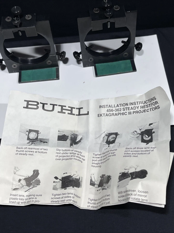 Lote de 2 reposapiés estable BUHL 456-362 para proyectores EKTAGRAPHIC III Foto 2 de 4