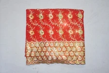Classic Georgette Dupatta Long Indian Scarf Floral Hand Embroidery Veil Stole L"