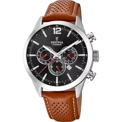 Montre-bracelet à quartz Festina Timeless Chronograph F205426 pour homme, 43,5mm - Photo 1/4
