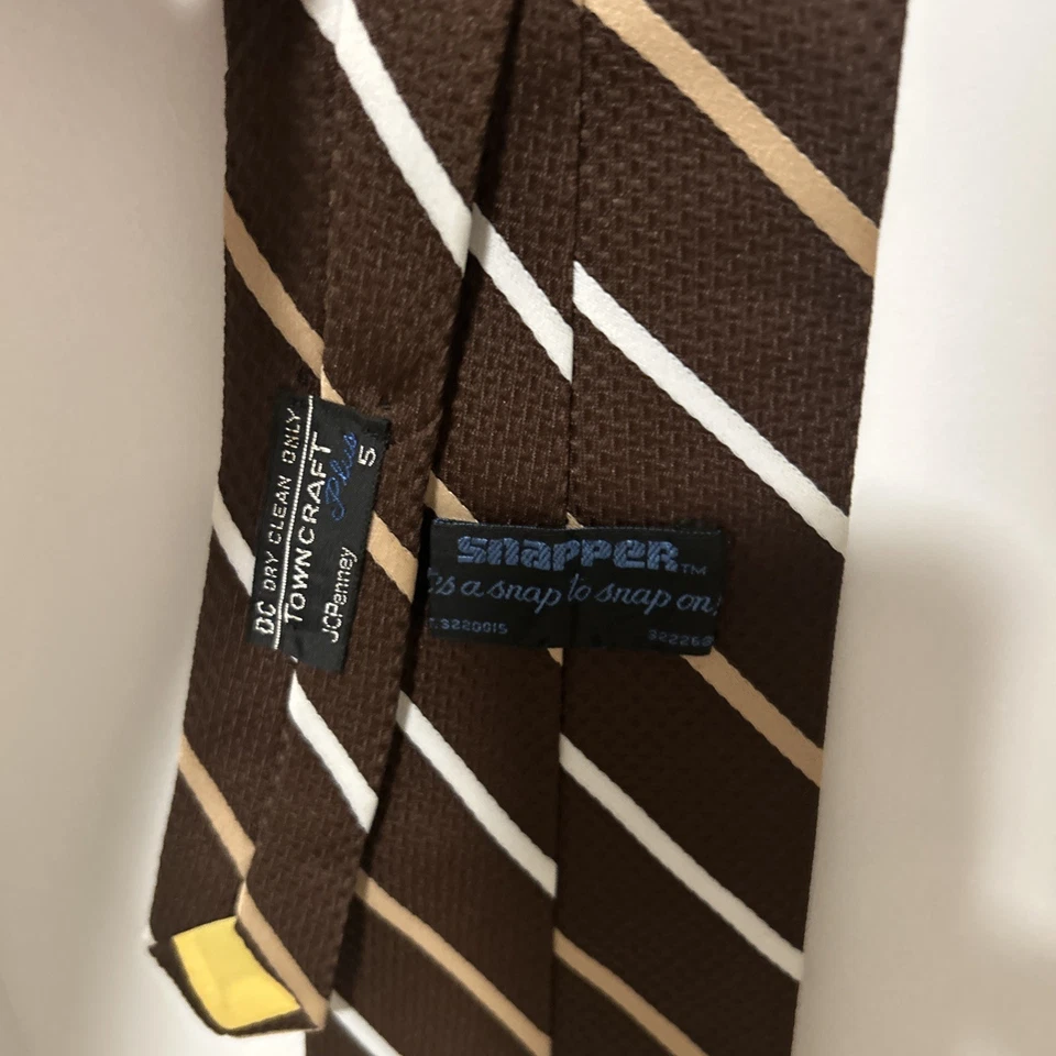 "Lote de 3 corbatas vintage de pargo a presión Towncraft Mr John 18"" de largo 3,5"" de ancho" Foto 4 de 4