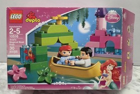 Retired LEGO DUPLO Ariel's Magical Boat Ride 10516 w/ Box, Missing Ariel, Skirt