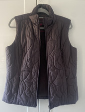 LADIES PER UNA MARKS & SPENCER DARK PURPLE/BROWN GILET SZ MEDIUM