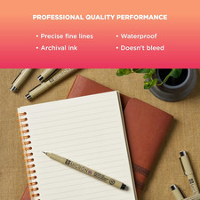 Pigma Micron Fineliner Pens - Archival Black Ink Pens - Pens for Writing, Dra...