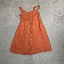 Anthropologie Maeve Dress Womens Extra Small Orange Twist Front Mini Casual