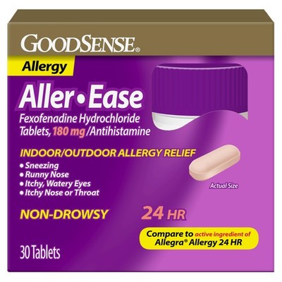 GoodSense Aller-Ease - Fexofenadine Hydrochloride 180 mg 30 Count (Pack of 1) 