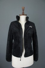 The North Face Black Solid High Pile Full Zip Long Sleeve Fleece Jacket Size S