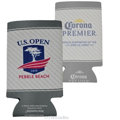 HTF 2019 US Open Pebble Beach Corona Coozie golf 12oz Slim can cooler Koozie NOS