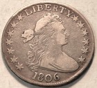 1806 Draped Bust Half Dollar, Middle Grade, Better Early Silver 50C Type Coin — photo 1