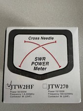 JETSTREAM JTWHF 1.8-200MHz 30/300W HF / VHF CROSS NEEDLE SWR POWER WATT METER