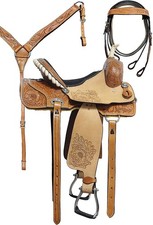 Horse Saddle Leather Barrel Racing Western Handmade Racer Equestrian Trail Tack