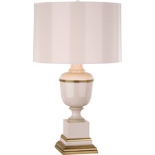 Robert Abbey Annika Table Lamp, Blush/Natural Brass and Ivory Crackle - 2602