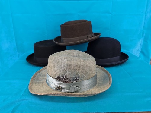 Fedora Men's Hats- Montique, Dorfman,Capas, Adams&Spire S,M,L - Lot Of 4