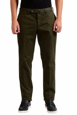 Slowear Incotex "Skin Fit" Men's Dark Green Casual Pants Size 34