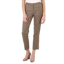 Burberry Houndstooth Check Tailored Trousers, Brand Size 4 US Size 2