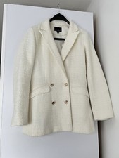 Phase Eight Auden Cream Tweed Blazer Size Uk 8 Rrp £139