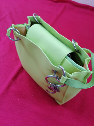 Handtasche Damen Umhängetasche Bag Damentasche neongrün grün Henkeltasche - Bild 12 von 14