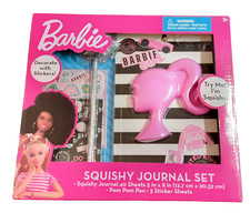 Barbie Squishy Journal Set NEW Pen Journal and Stickers