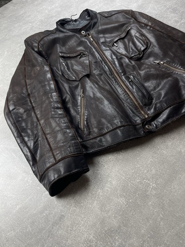 Vintage Harley Davidson 90s Leather Brown Biker Jacket Size XL Made in USA - Picture 2 of 15