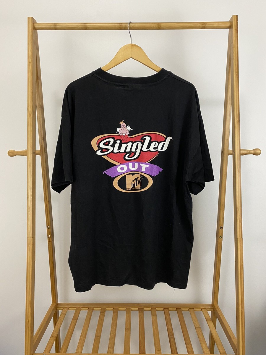 VTG MTV Singled Out 90s Game Show Promo Single Stitch T-Shirt Size